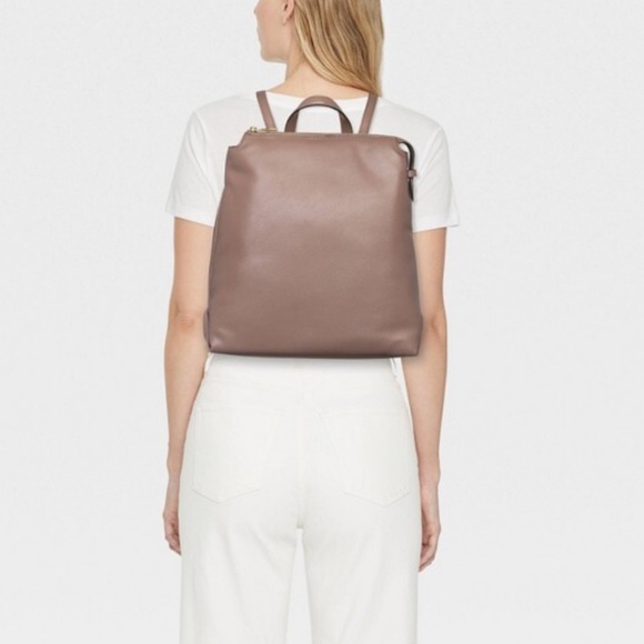 A New Day Modern Soft Mid-Size Backpack Taupe - Picture 2 of 7